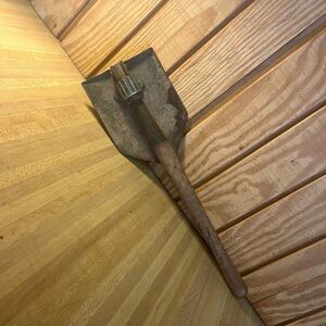 Vintage army Wooden Handle Shovel